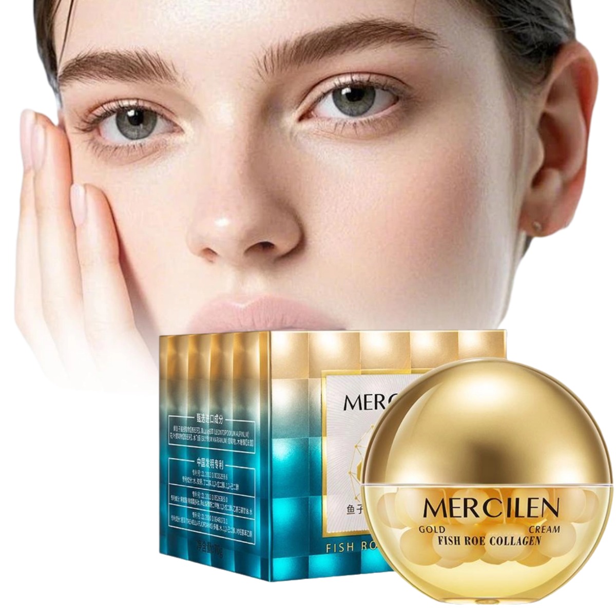 Luxury Gold Skincare - Krim Wajah Kolagen Peptida GOLD Penghalus