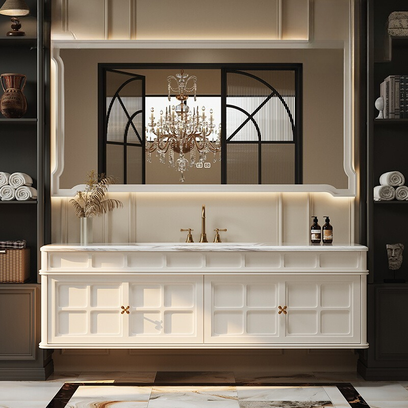 Luxury Skincare Display - Dekorasi Kabinet Kamar Mandi Retro Perancis