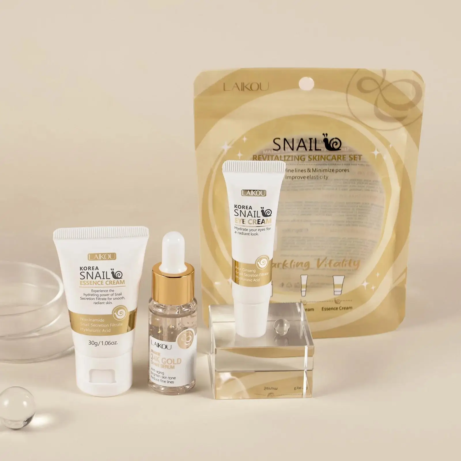 Luxury Gold Skincare - Serum Perawatan Kulit Emas 24K Set
