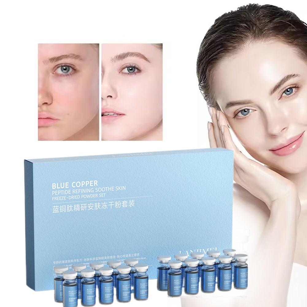 Oligopeptide Wrinkle - 1/2BOX Set Bubuk Peptida Tembaga Biru