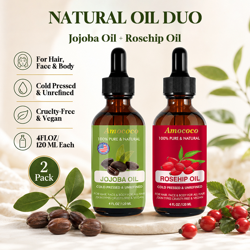 Cold Pressed Rose Hip - Amococo 2pcs Minyak Jojoba dan Minyak