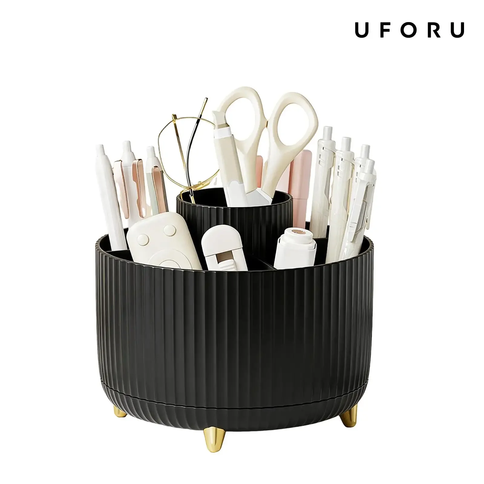 Luxury Skincare Display - Organizer Makeup Putar 360 Derajat, Kotak