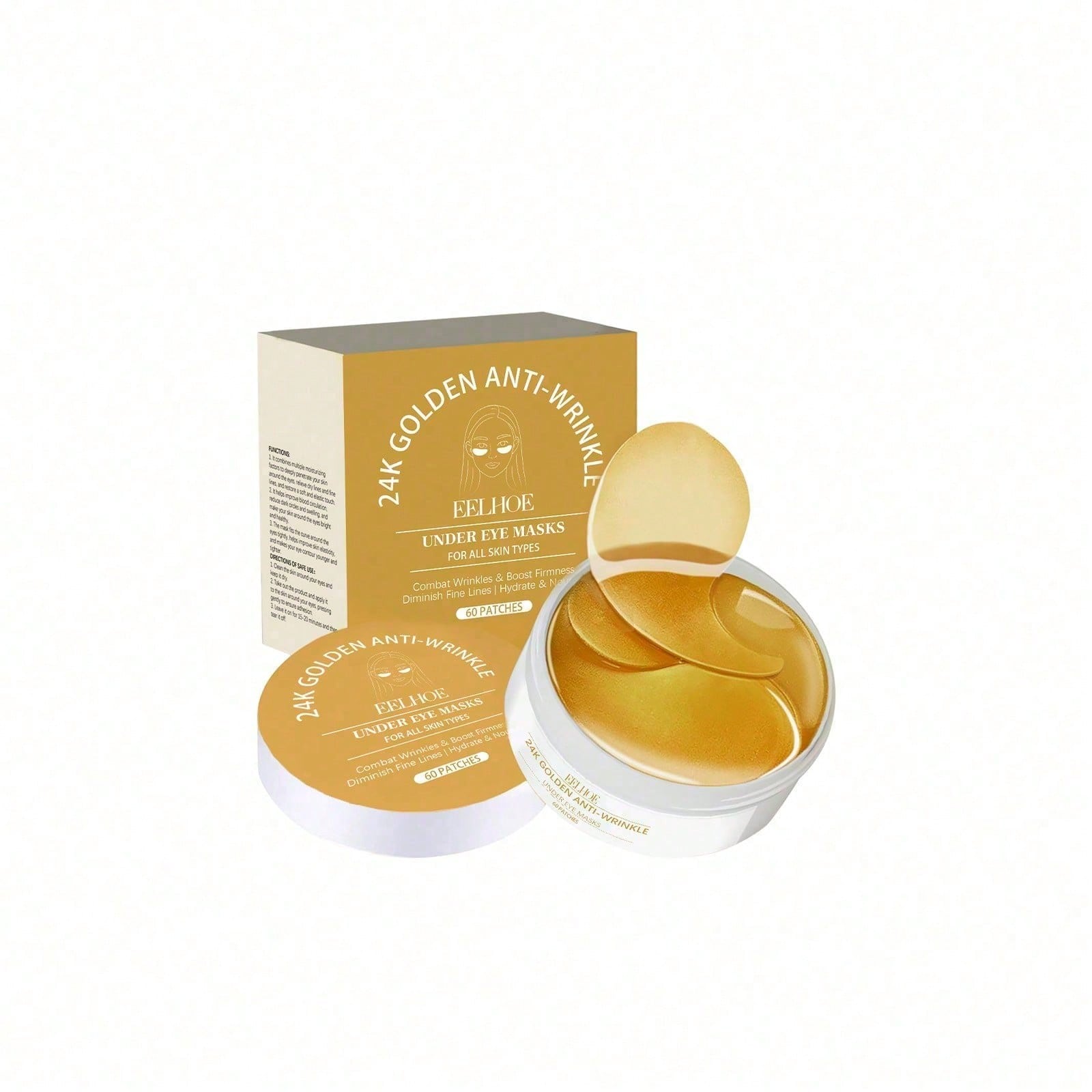 Luxury Gold Skincare - Masker Mata Emas 24K, 60 Patch