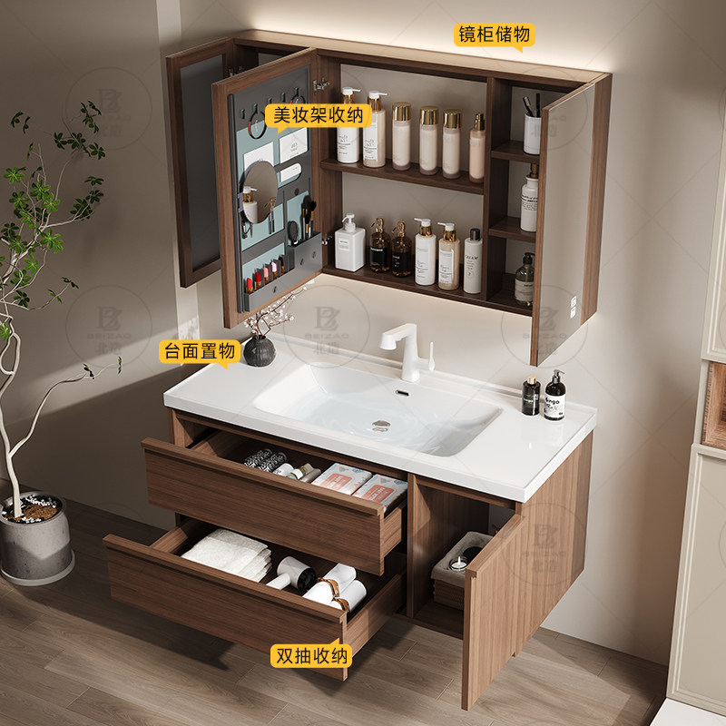 Lemari Kayu Mewah Laci Cermin  - Luxury Skincare Display ulasan dan harga