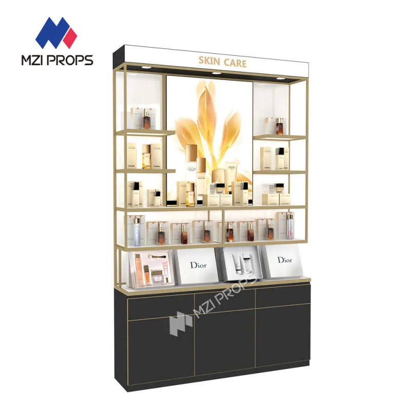 Custom Custom Cosmetic Display - Luxury Skincare Display ulasan dan harga