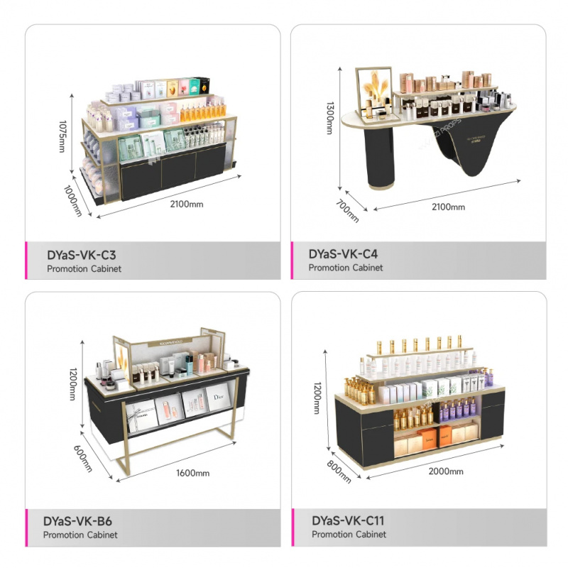Custom Custom Cosmetic Display - Luxury Skincare Display ulasan dan harga