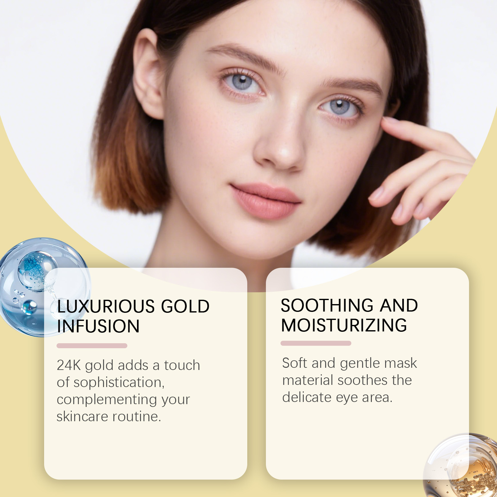 Masker Mata Emas 24k Melembapk - Luxury Gold Skincare ulasan dan harga