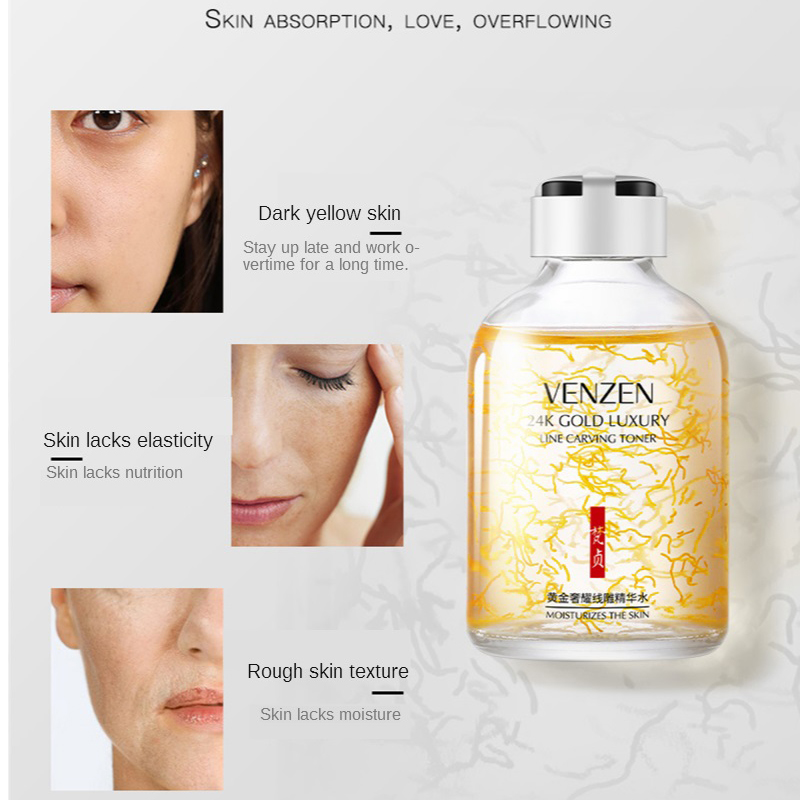 24K Emas Line Ukiran Toner Pel - Luxury Gold Skincare ulasan dan harga