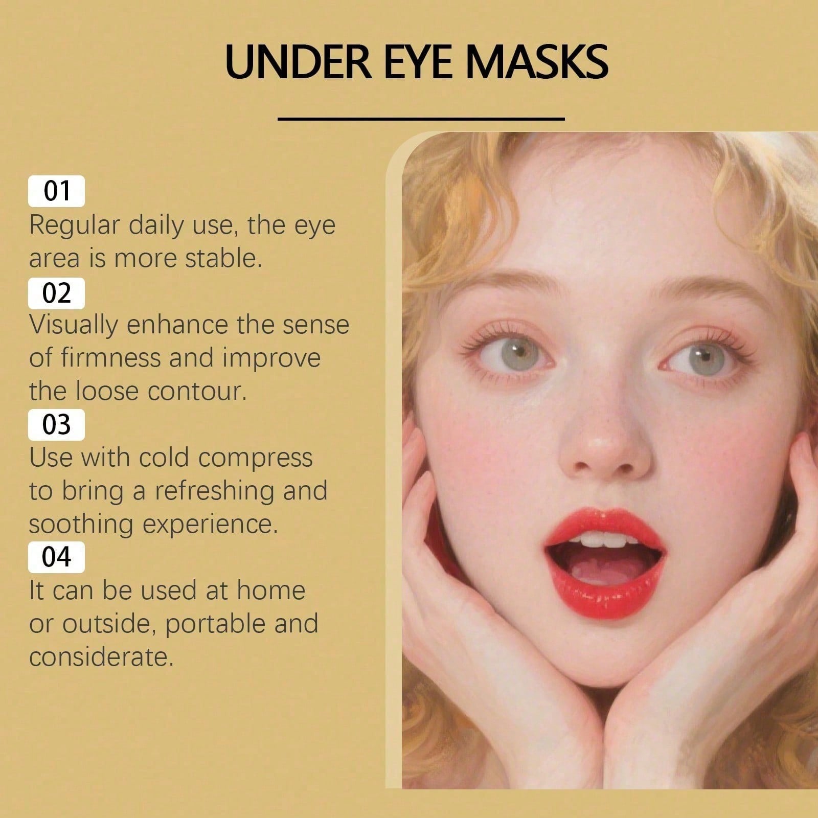 Masker Mata Emas 24K, 60 Patch - Luxury Gold Skincare ulasan dan harga